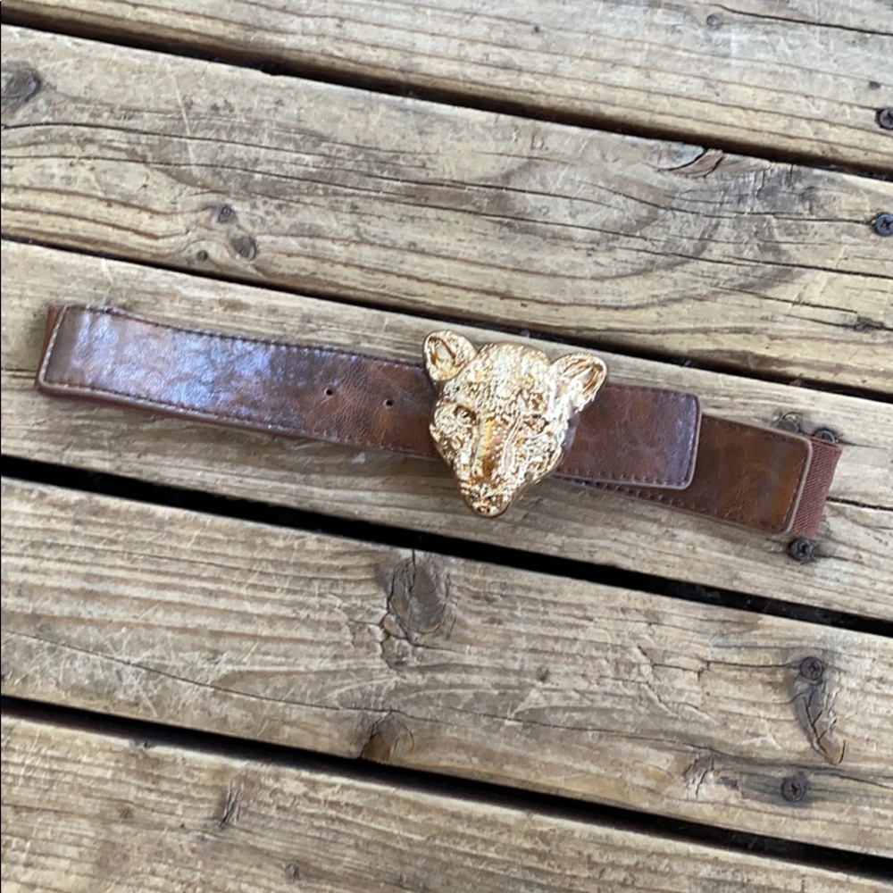 Gold Leopard face belt 🍂